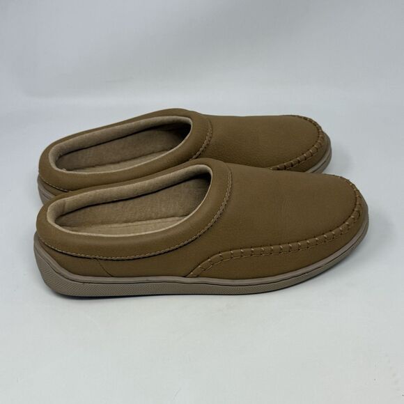 My Pillow Slippers Mules Womens 7 Tan Brown Jersey Lined Moccasins Comfort Shoes - Picture 3 of 15